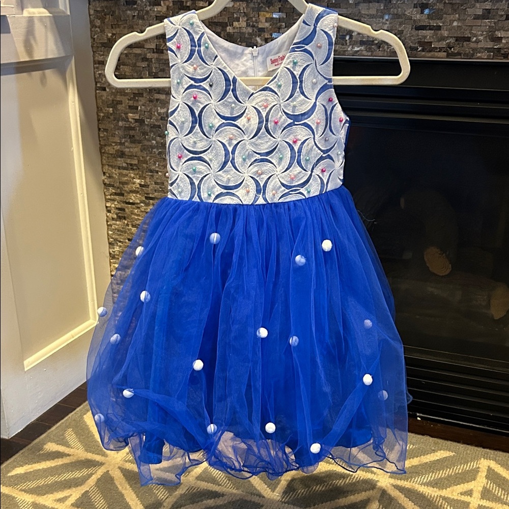 Elegant Blue Kids Formal Dress